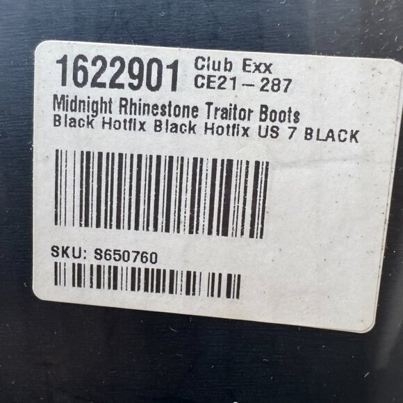 Midnight Rhinestone Traitor Boots - US Size 6 & 7 - NEW IN BOX - Picture 10 of 14